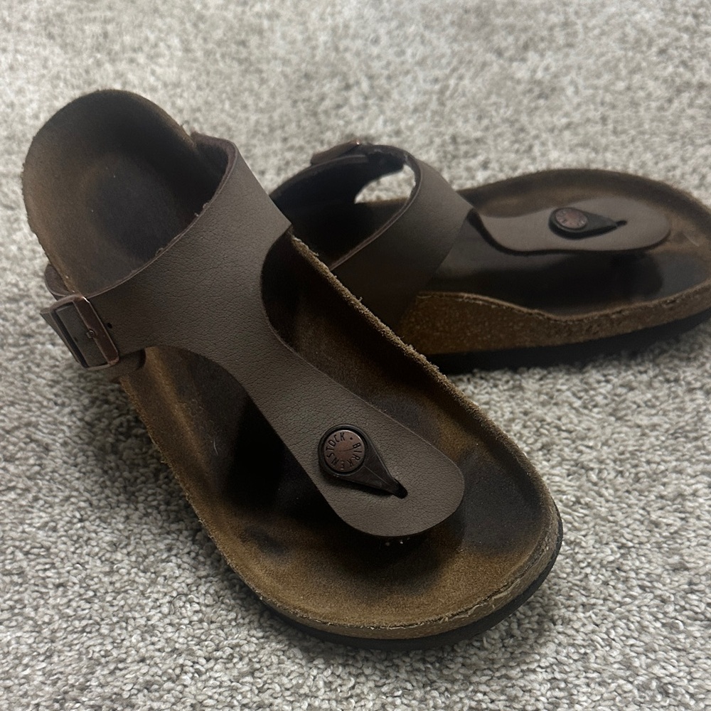 Birkenstock Brown Kids Thong Sandals